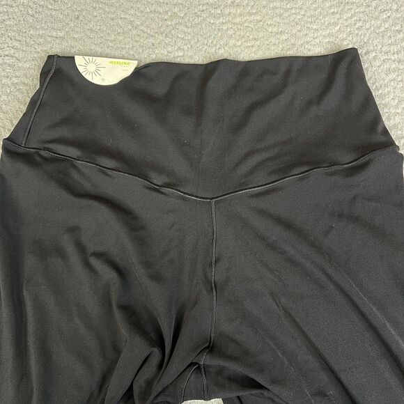 Offline Aerie Super Flare Leggings Womens XL Black High Rise  Fold Over 26 x 33 - Picture 6 of 12